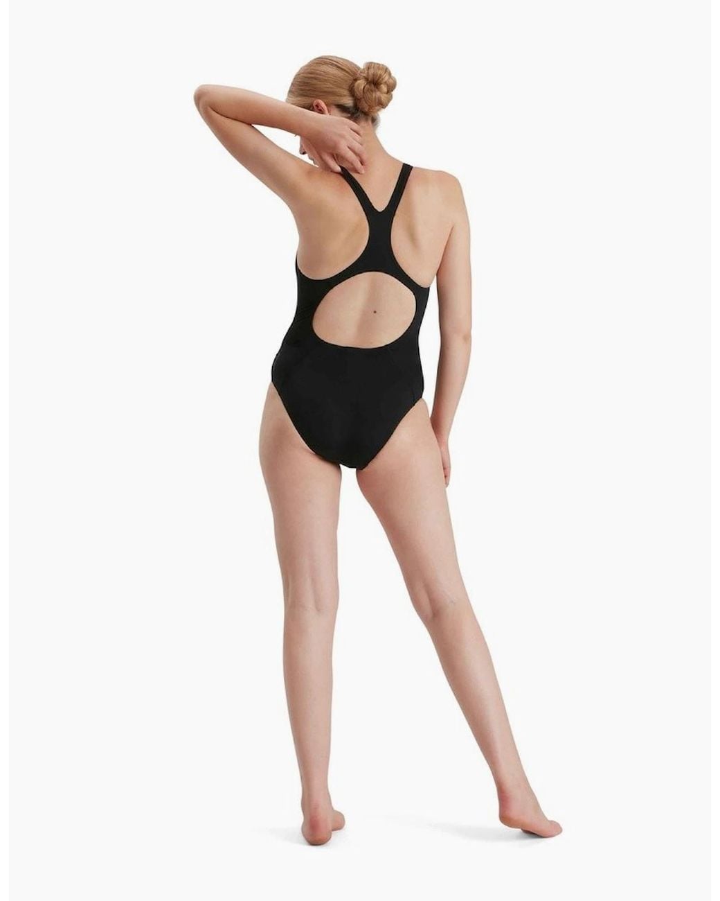 Speedo Black Ladies Medalist Eco Endurance+ One Piece Swimsuit