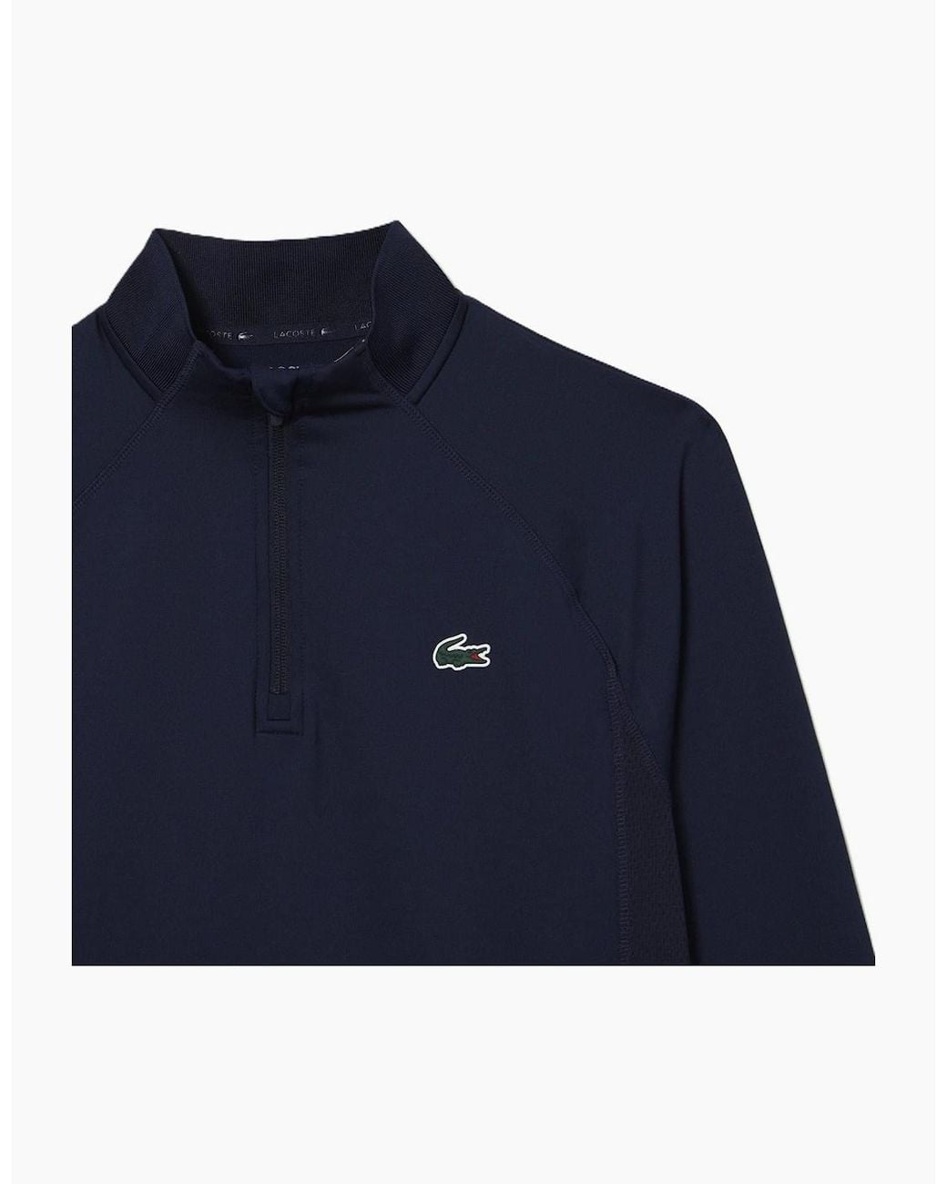 Lacoste Blue Mock Neck Regular Fit Athletic Top for men