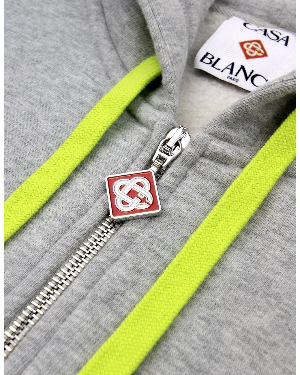 Casablanca Gray Cashmere Blend Zip Hooded Sweatshirt Marle for men