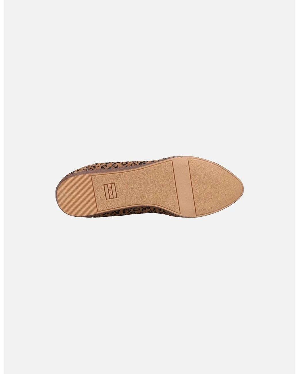 TOMS Brown Katie 100% Cotton Flats