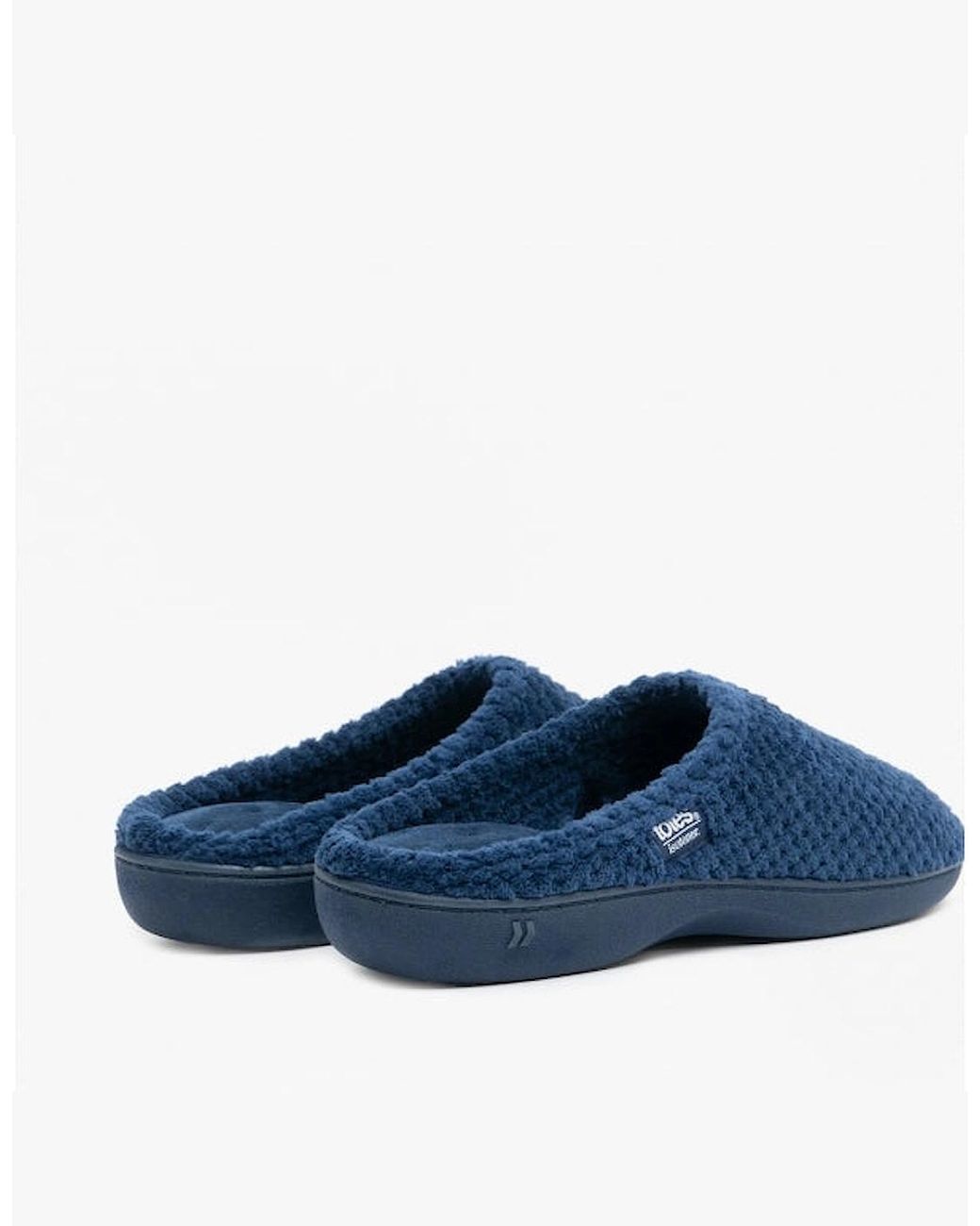 Totes Blue Isotoner Popcorn Terry Mule Slippers