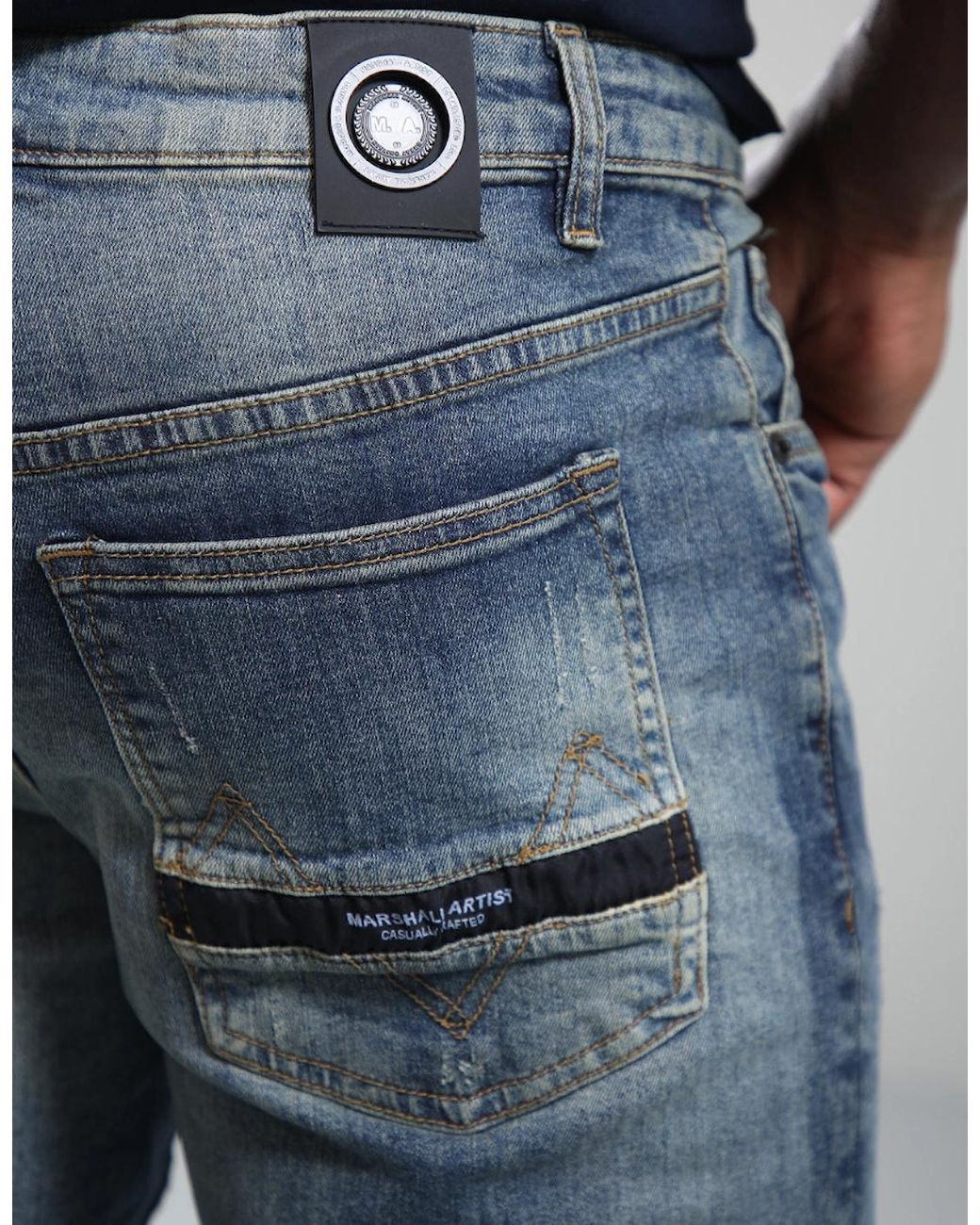 Marshall Artist Blue Marshall Fit Straight Leg Denim for men