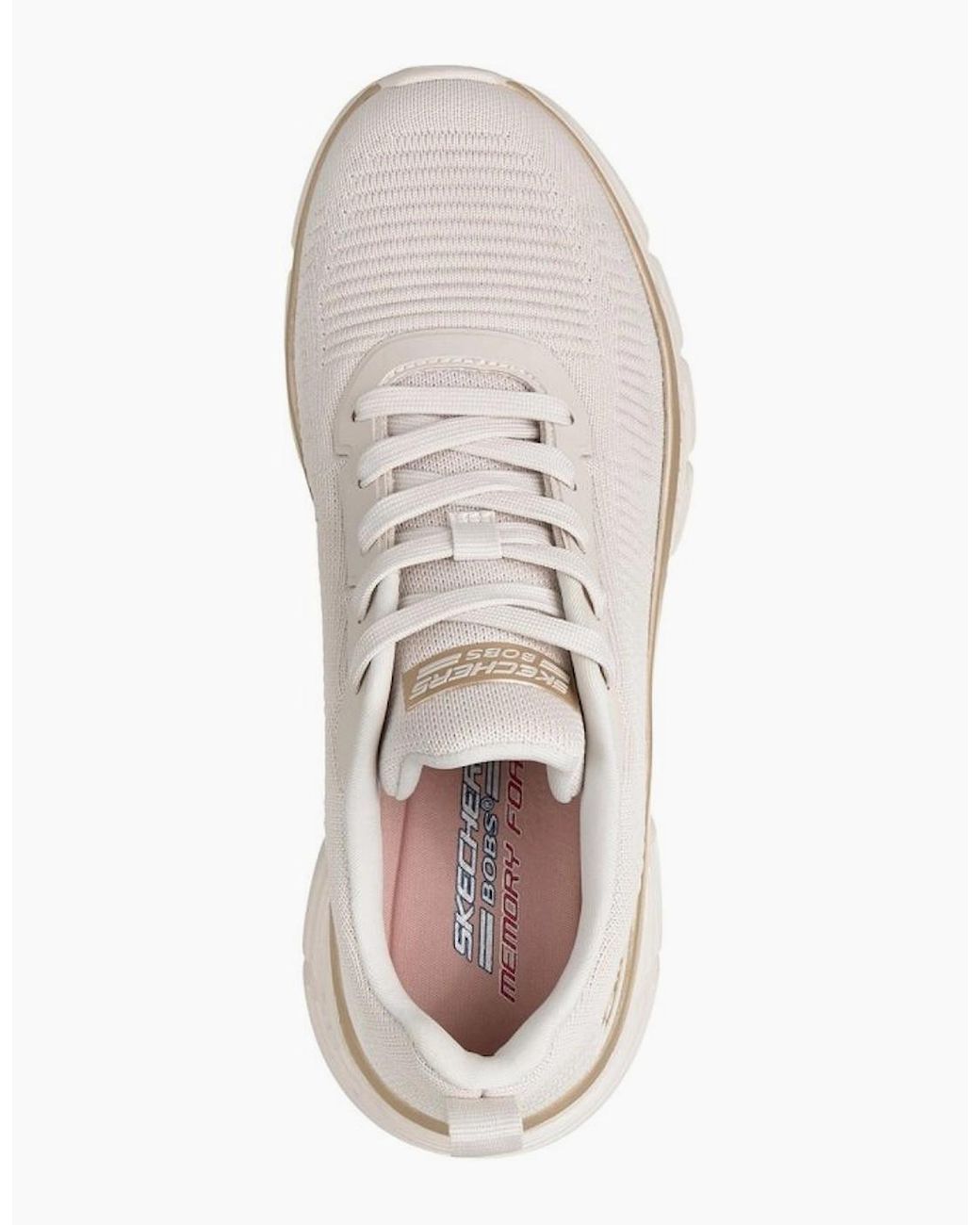 Skechers White Bobs B Flex Hi Flying Trainers