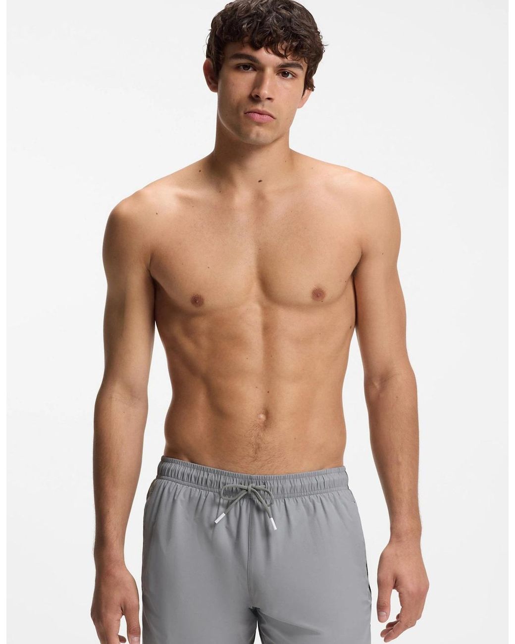 Boss Gray Iconic Swimshorts for men