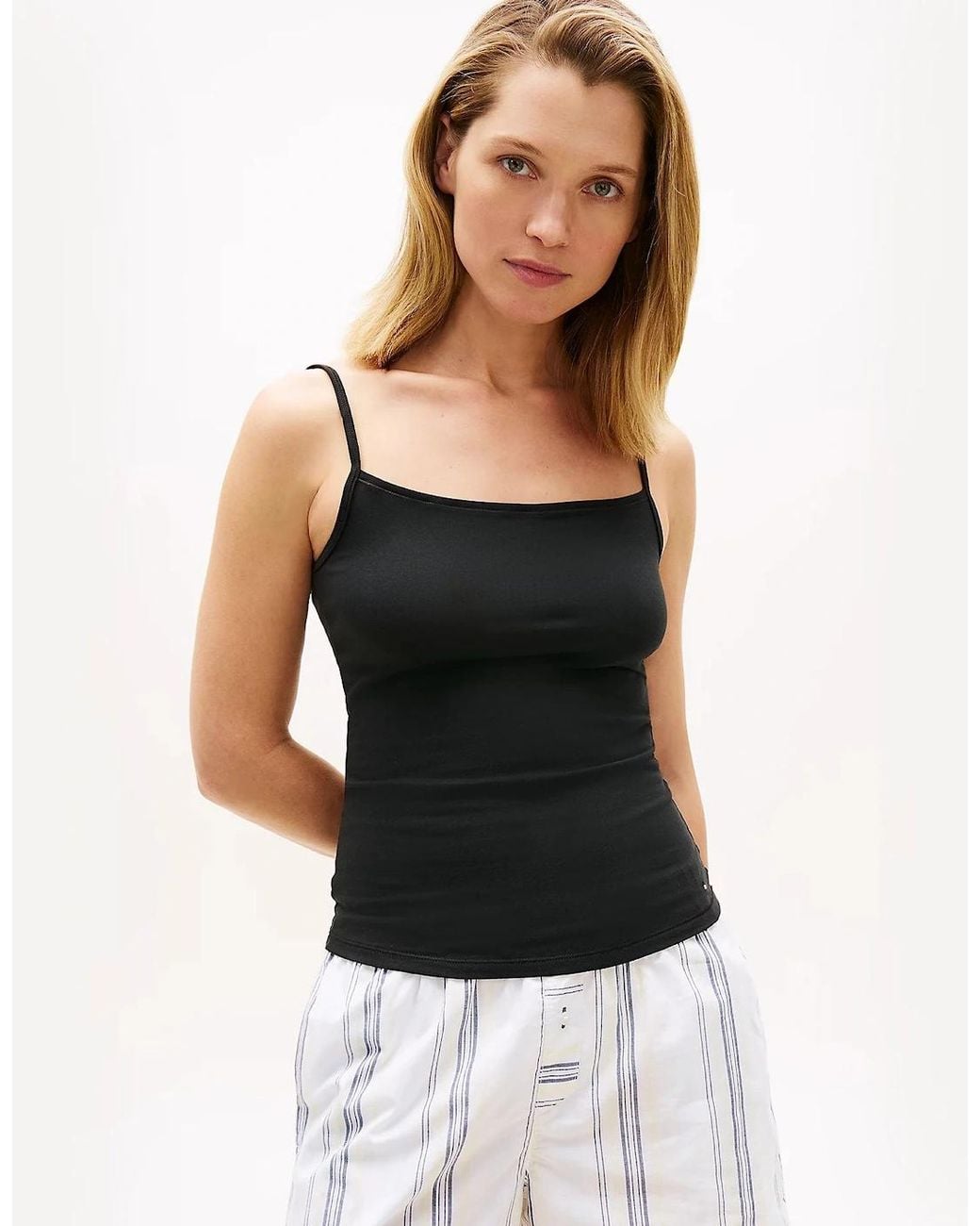 Tommy Hilfiger Black Cami Tank Top Multicoloured