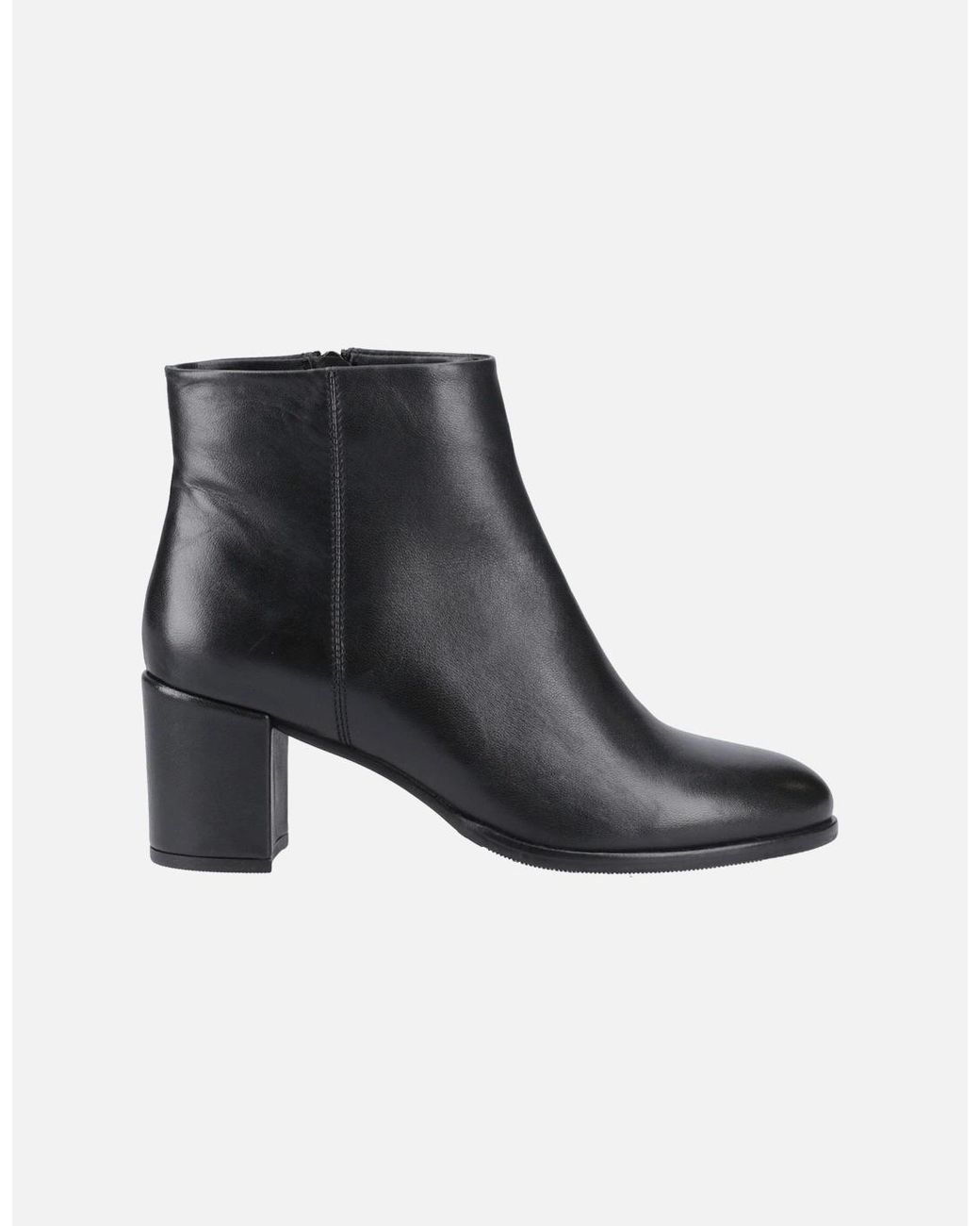 Hush Puppies Black Claridy Leather Heeled Ankle Boots