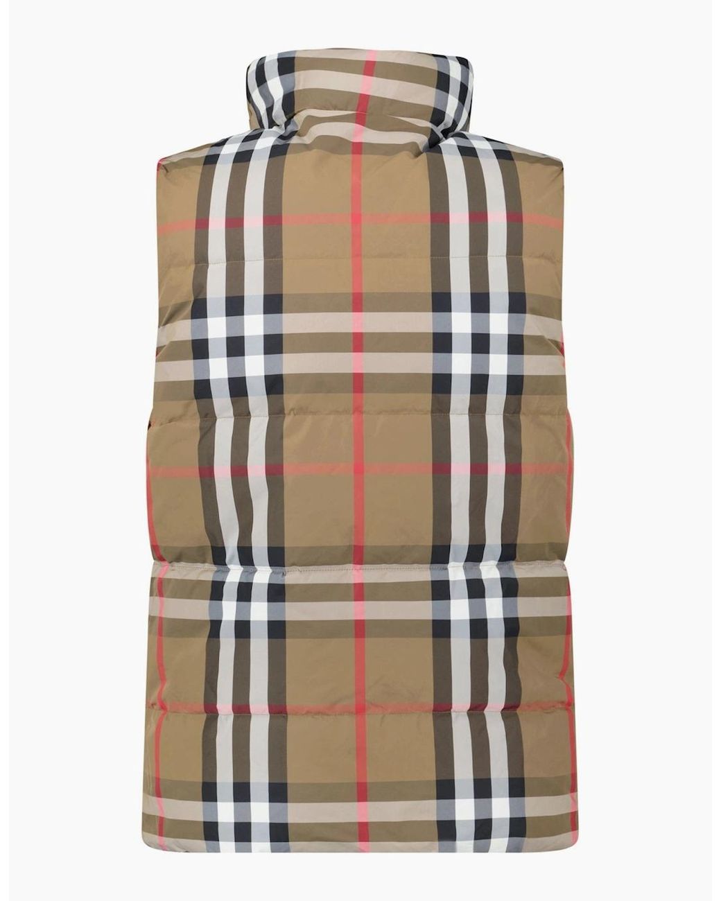 Burberry White 'Lowick' Reversible Down Gilet & Check for men
