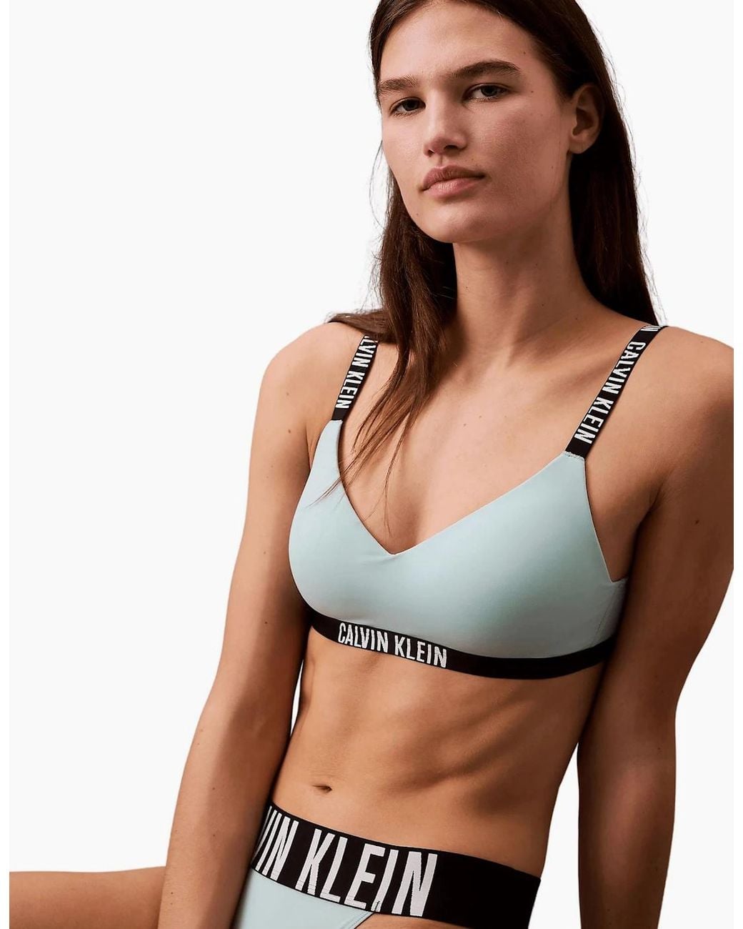 Calvin Klein Blue Intense Power Lightly Lined Bralette, Ether