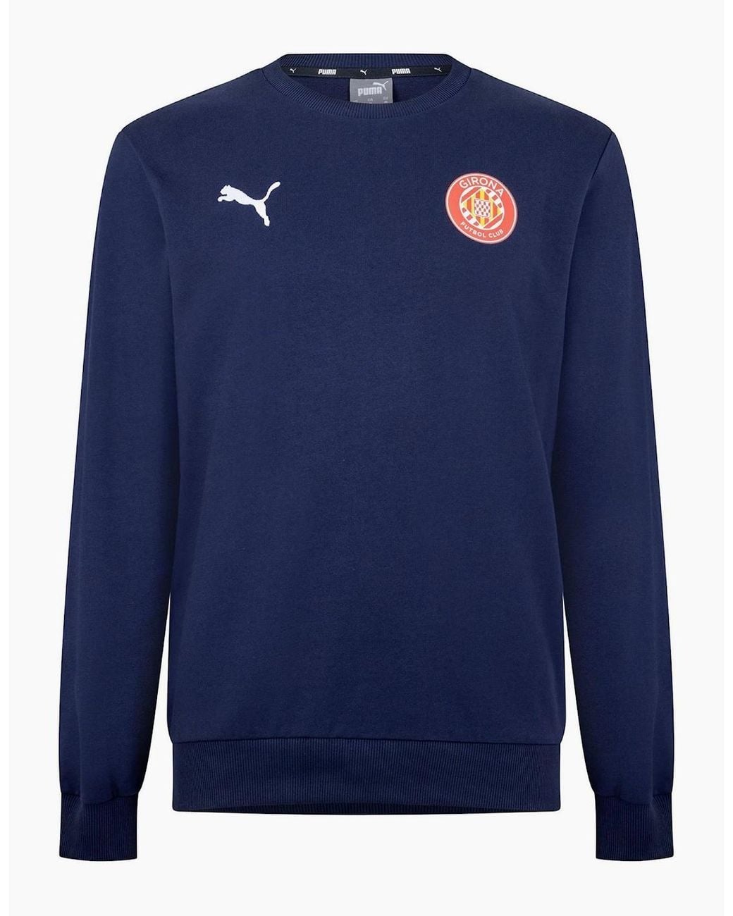 PUMA Blue Gfc Teamgoal Casuals Crew Neck Performance Sweatshirt for men