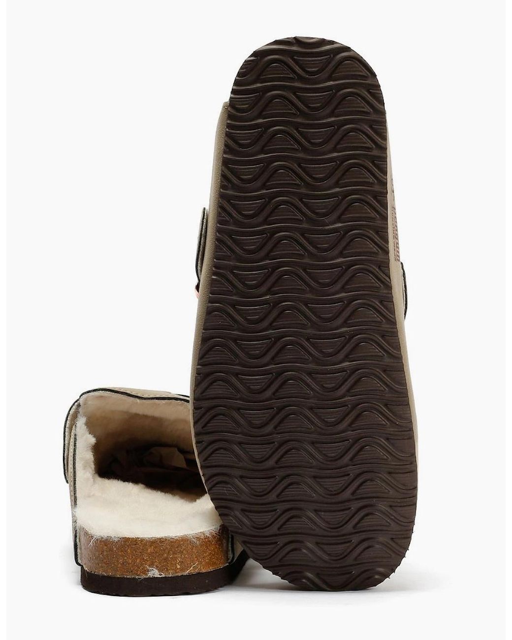 Original Penguin Natural Penguin Poppy Fur Suede Sand Mules