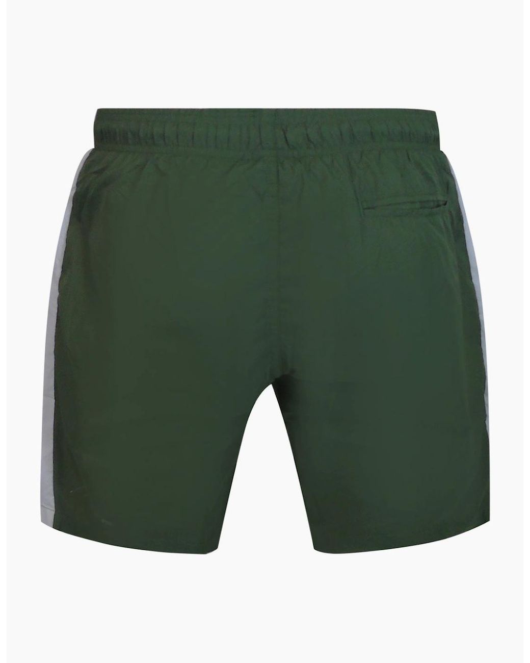 Philipp Plein Green Plein Sport Vertical Logo Long Boardshort Swim Shorts