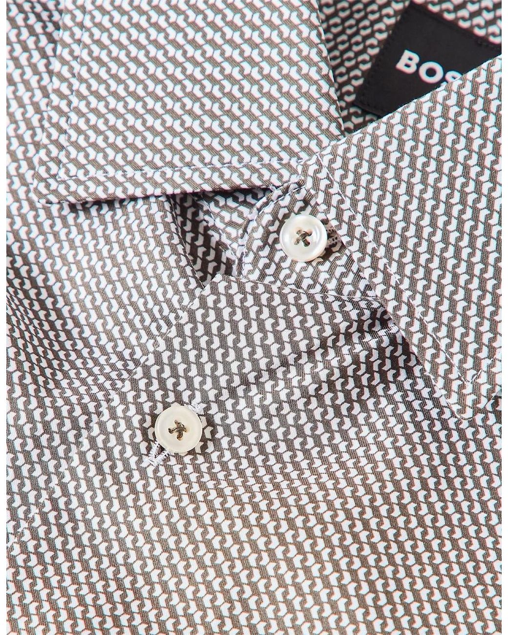 Boss Gray Hank Kent Oxford Shirt, Comfortable Regular Fit for men