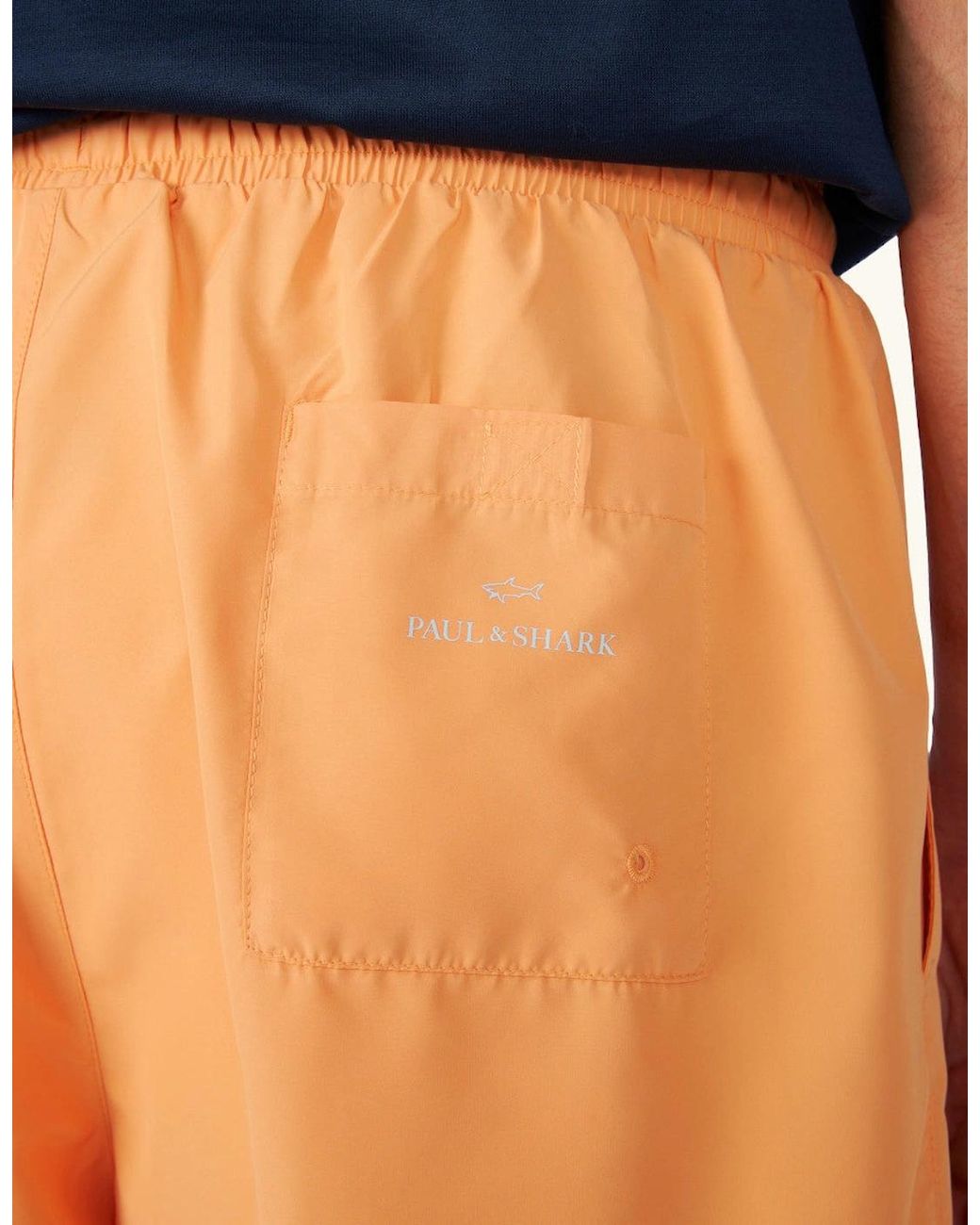 Paul & Shark Orange Reflective Logo Swim Shorts 966 for men