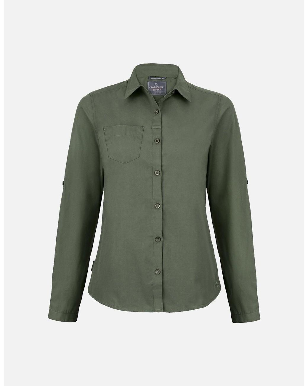 Craghoppers Green Ladies Expert Kiwi Long-Sleeved Shirt