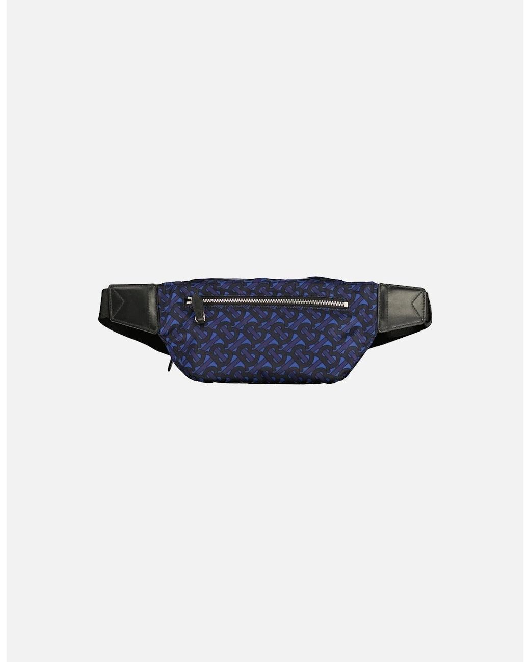 Burberry Blue Sonny Monogram Print Belt Bag for men