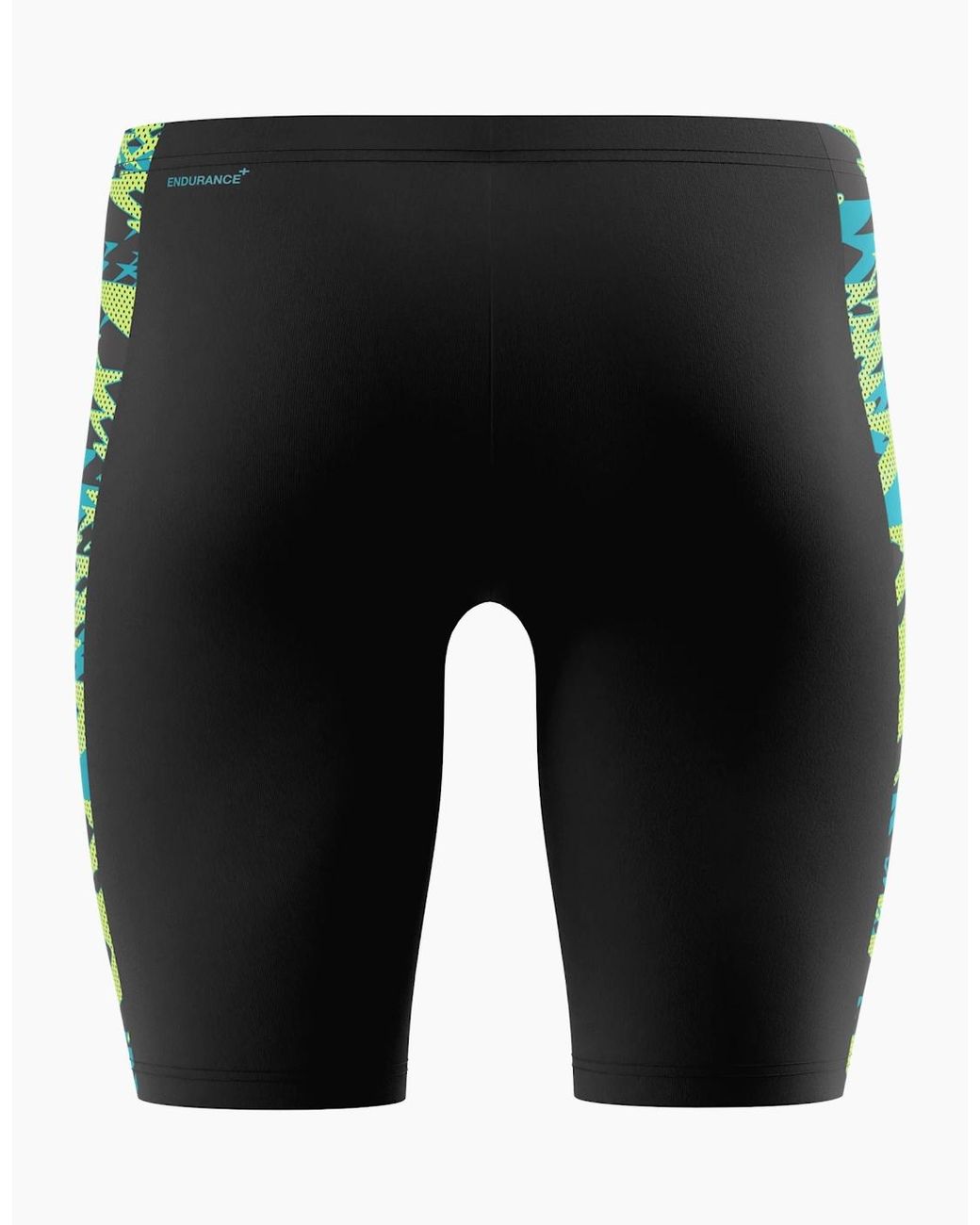 Speedo Black Hyperboom Splice Patterned Mid Rise Jammer Shorts for men