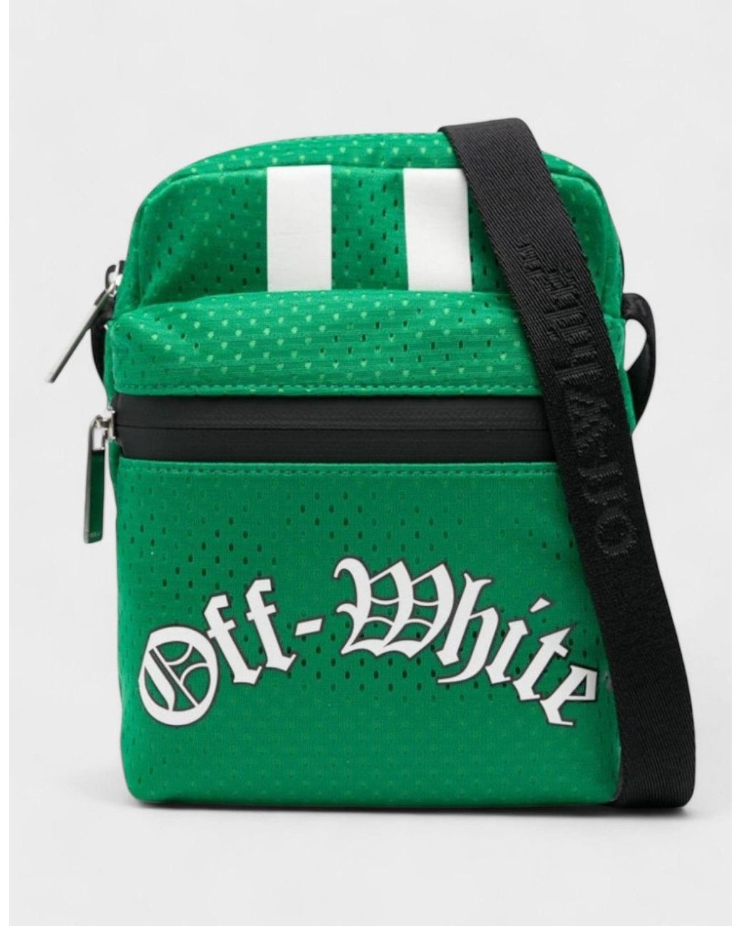 Off-White c/o Virgil Abloh Green Outdoor Crossbody Mesh Bag for men