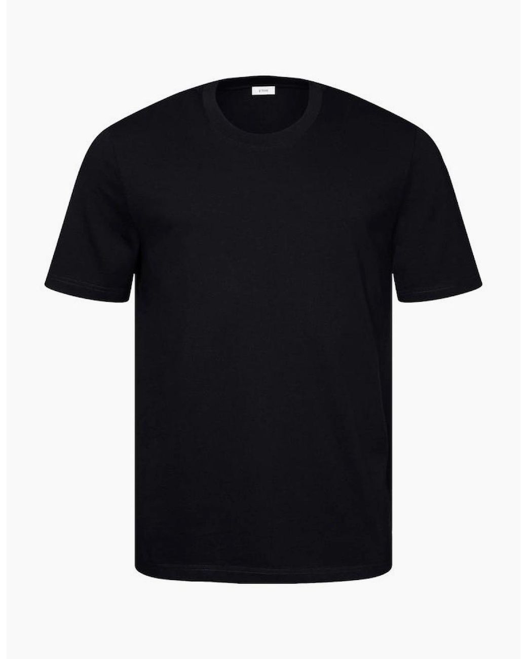 Eton of Sweden Black Supima Cotton T-Shirt 28 for men