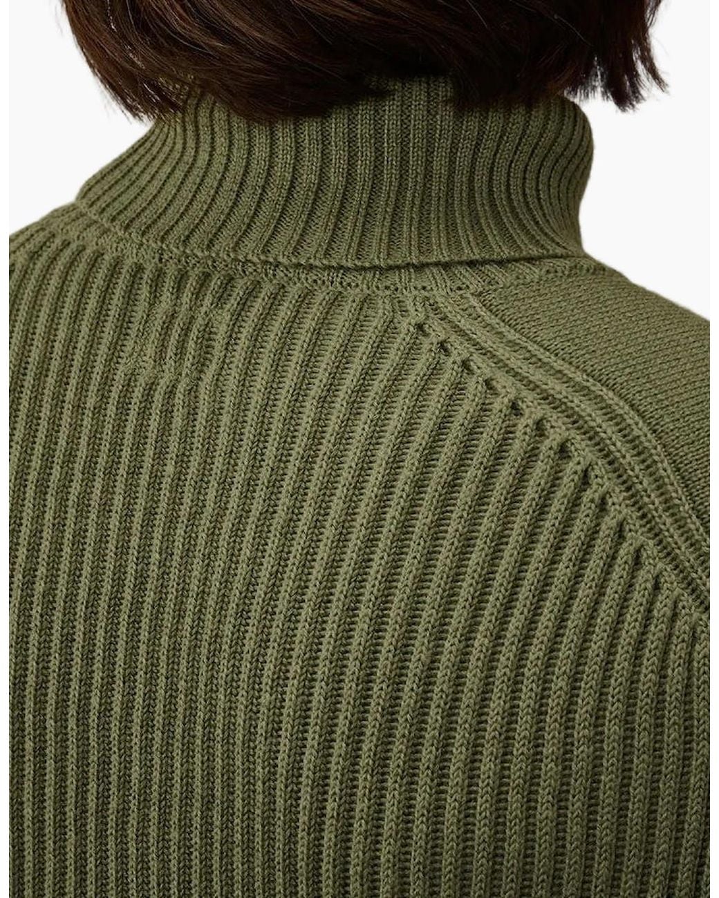 C P Company Green Re-Wool Turtleneck Lens Knit for men