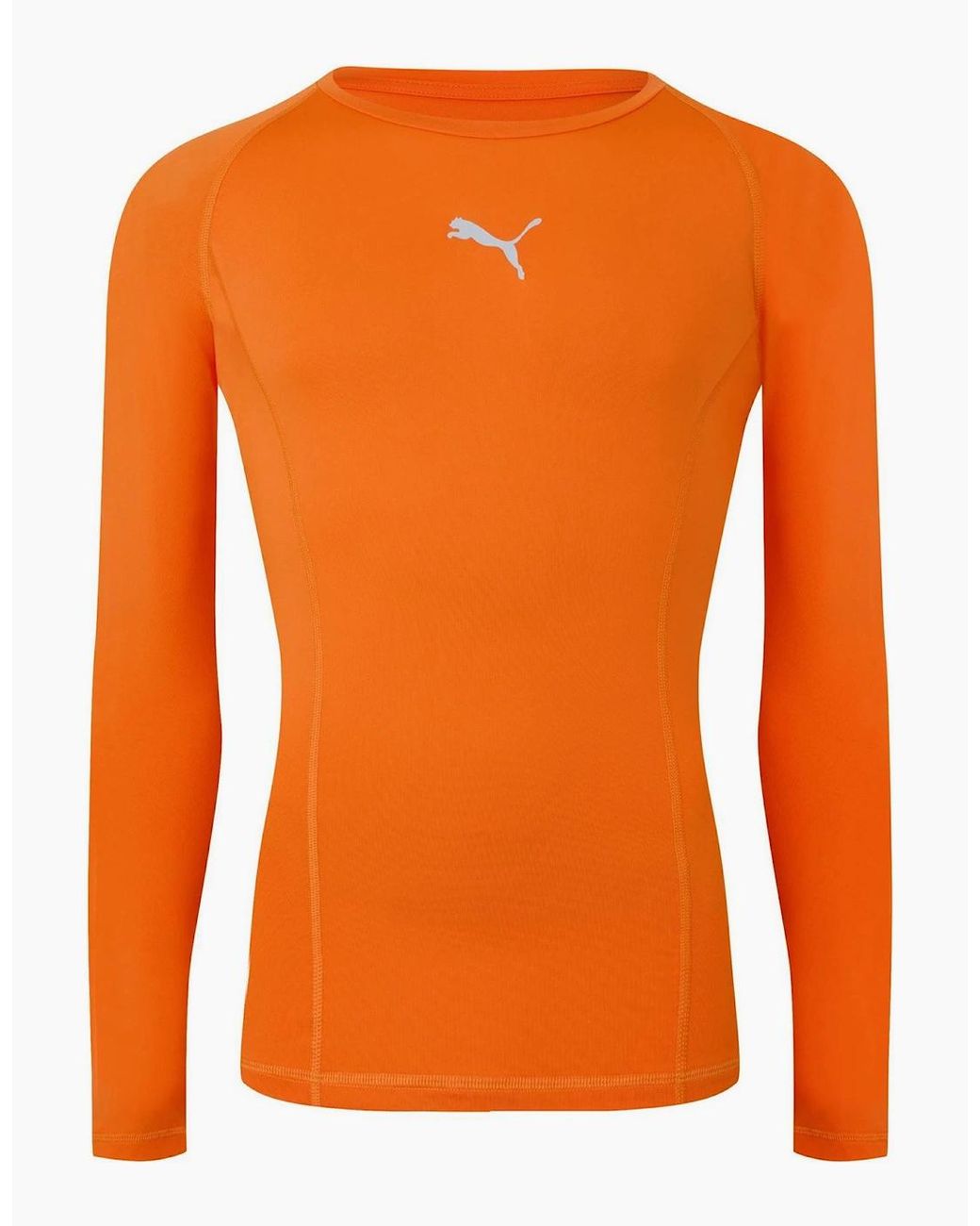 PUMA Orange Liga Baselayer Tee Ls T-Shirt for men