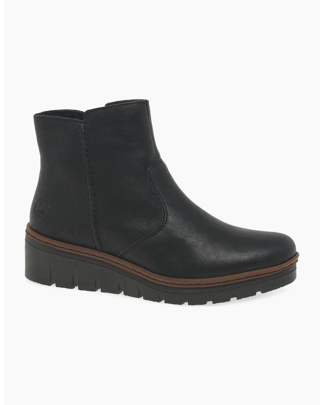 Rieker Black Capital Ankle Boots