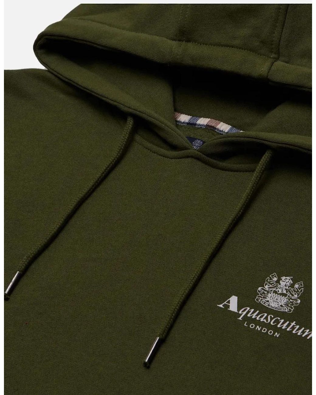 Aquascutum Green Active Big Logo Hoodie for men