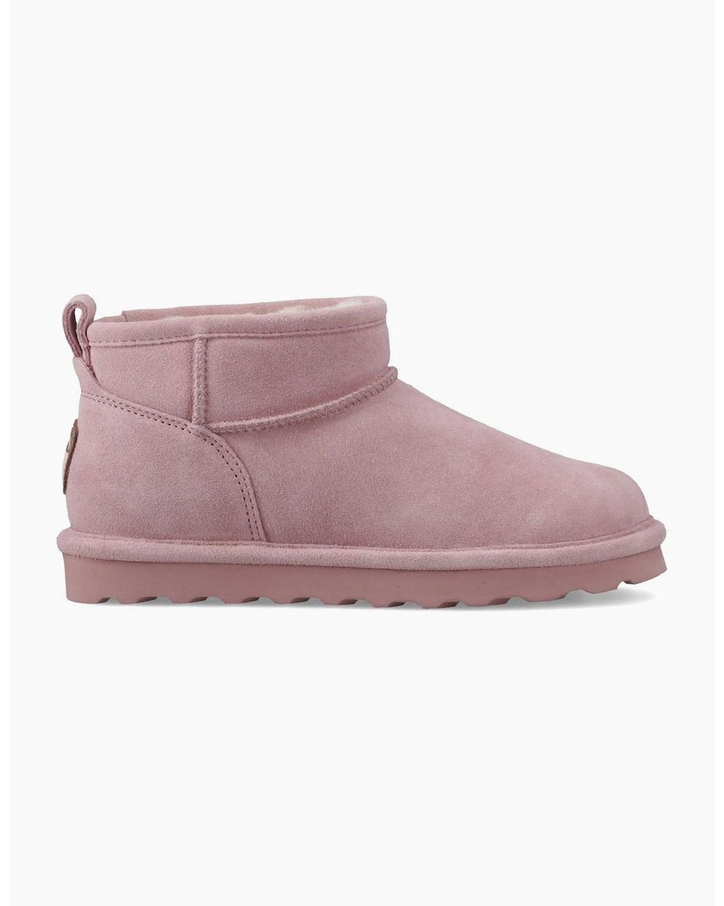 BEARPAW Pink Shorty Suede Peony Winter Ankle Boots