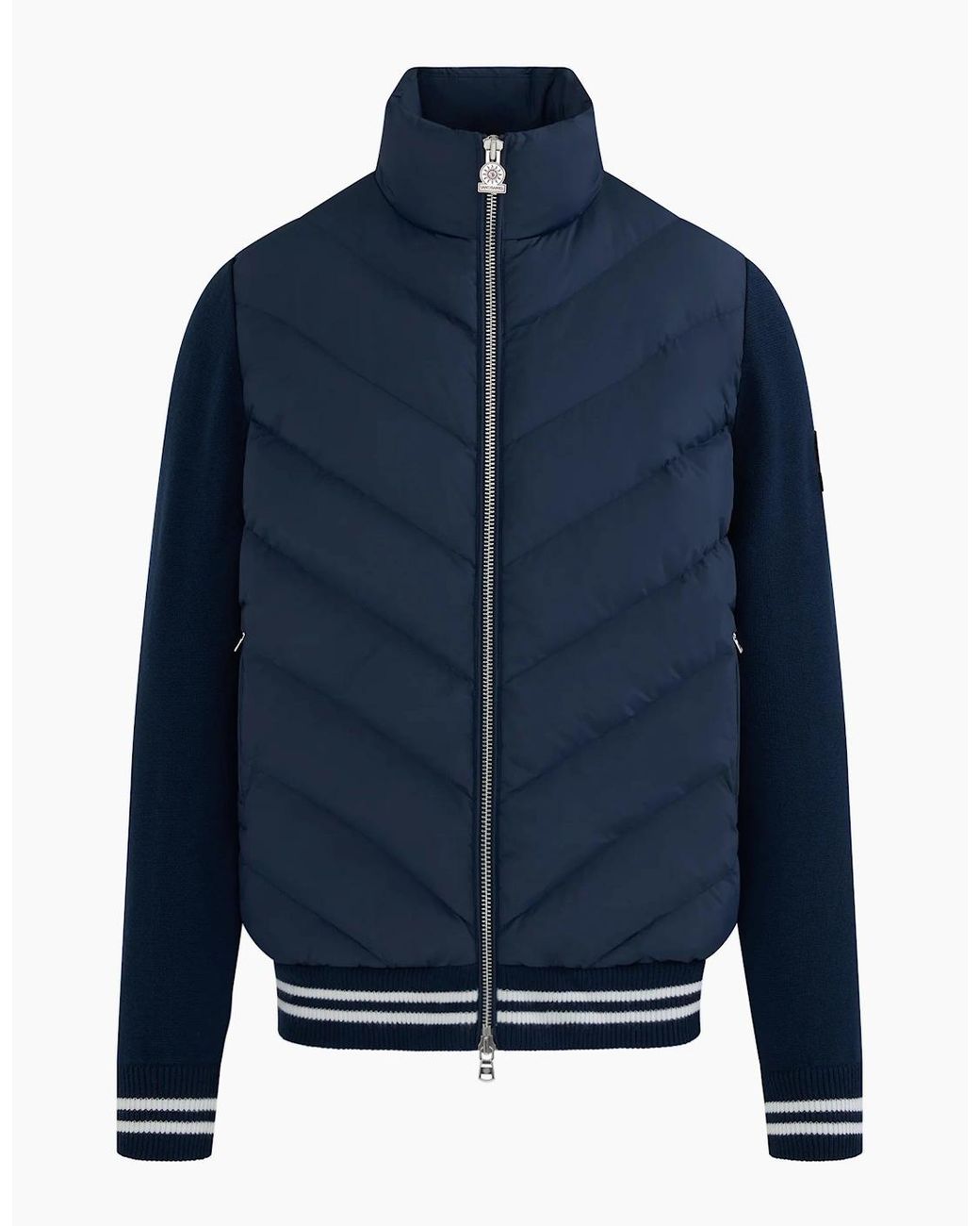Sandbanks Blue Hybrid Puffer Cardigan for men