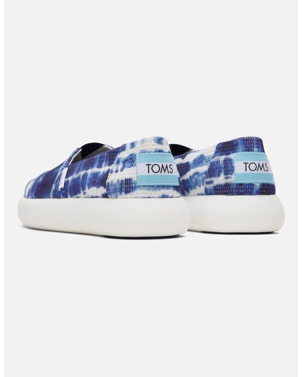 TOMS Blue Alpargata Mallow 100% Cotton Espadrilles