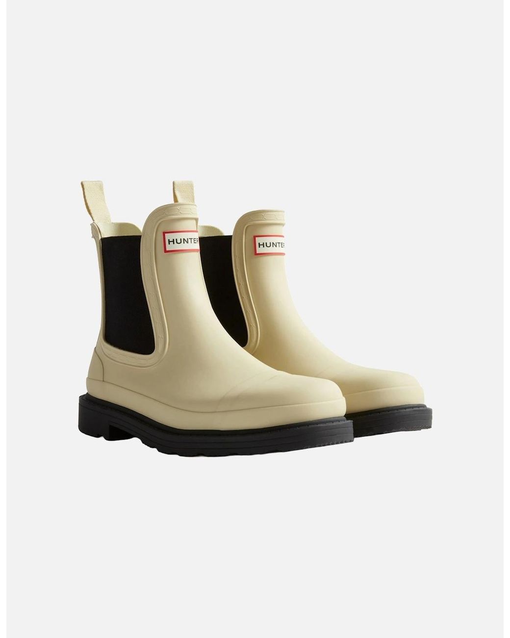 HUNTER Commando Chelsea Boots in White for Men | Lyst UK
