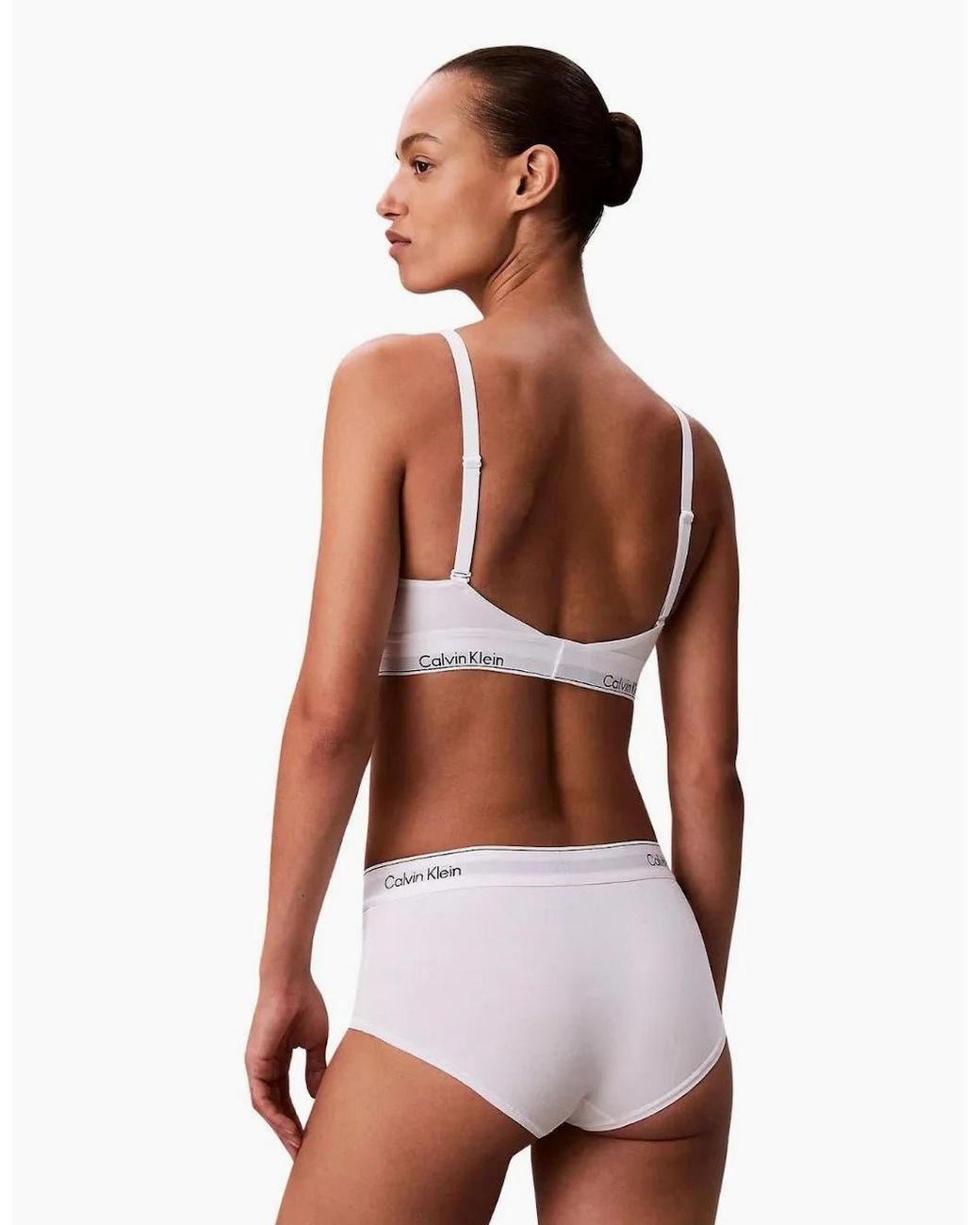 Calvin Klein White Icon Cotton Modal Lightly Lined Bralette