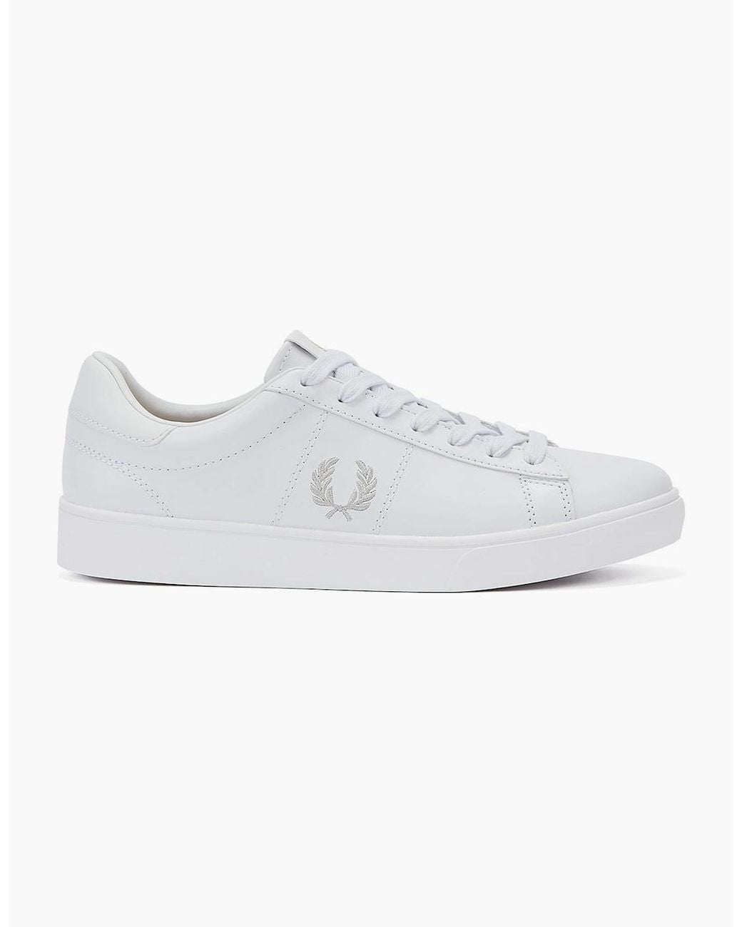 Fred Perry White Spencer Leather Trainers for men