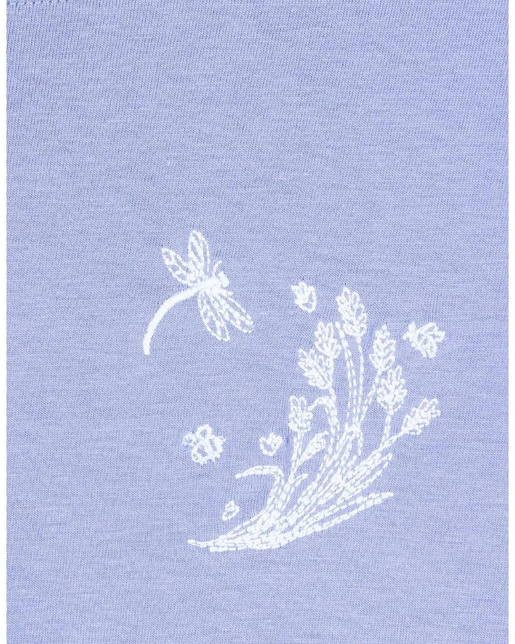 Mountain Warehouse Blue Ladies Dragonfly Embroidered Relaxed Fit Short Sleeved T Shirt