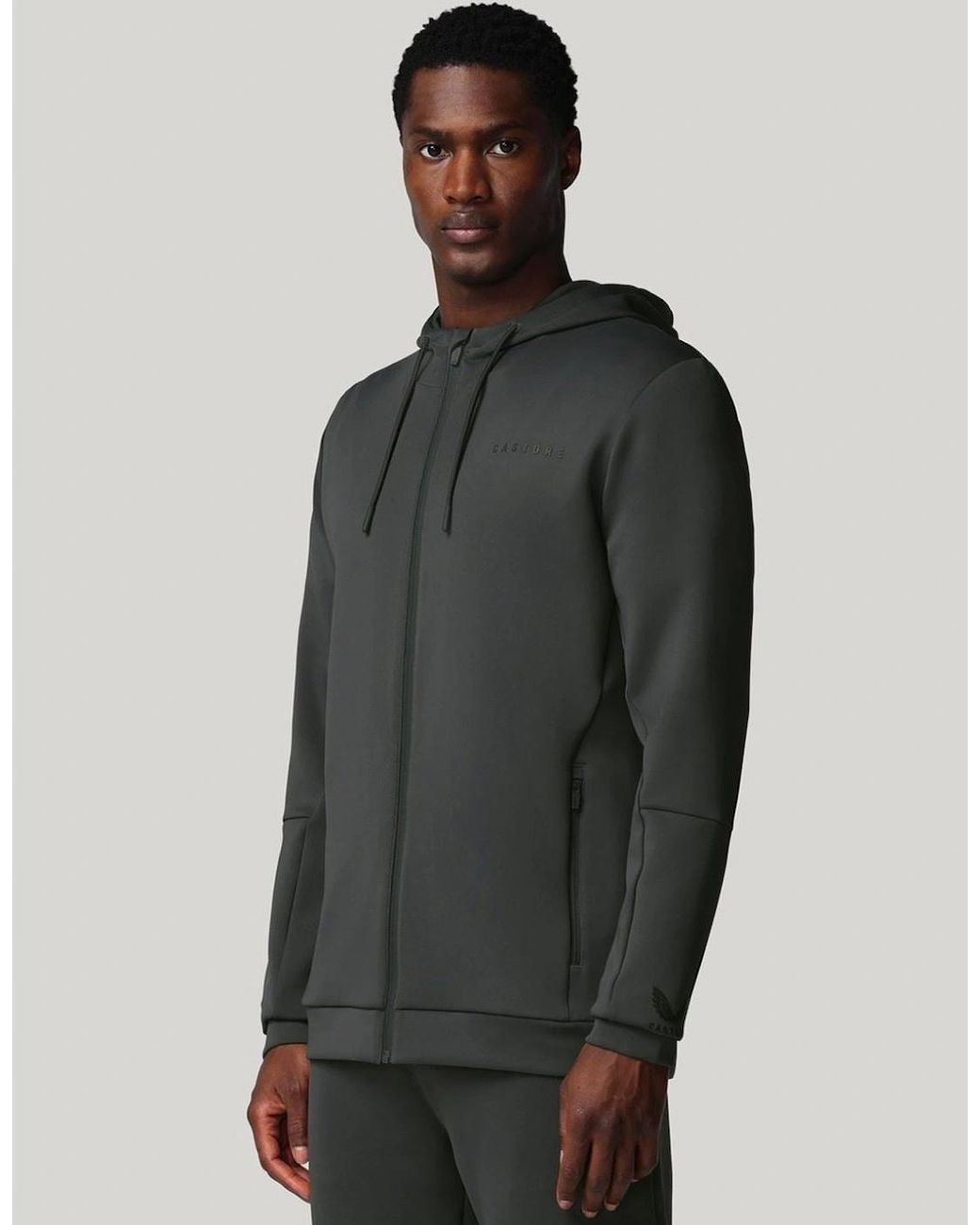 Castore Black Flex Full Zip Hooded Sweatshirt for men