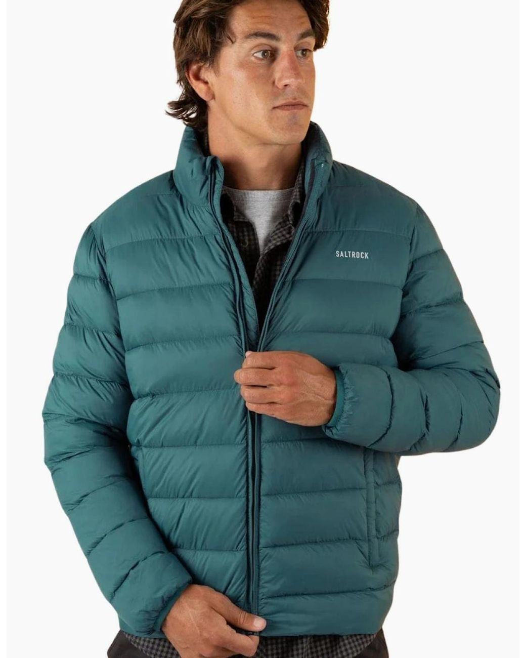 Saltrock Green Resin Water Resistant Padded Jacket for men
