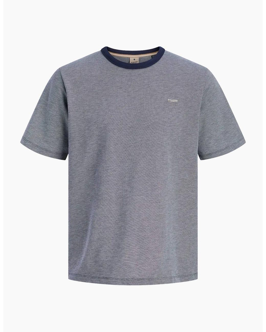 Jack & Jones Blue Jprblualvs Ss Tee Ln Maritime Melange for men