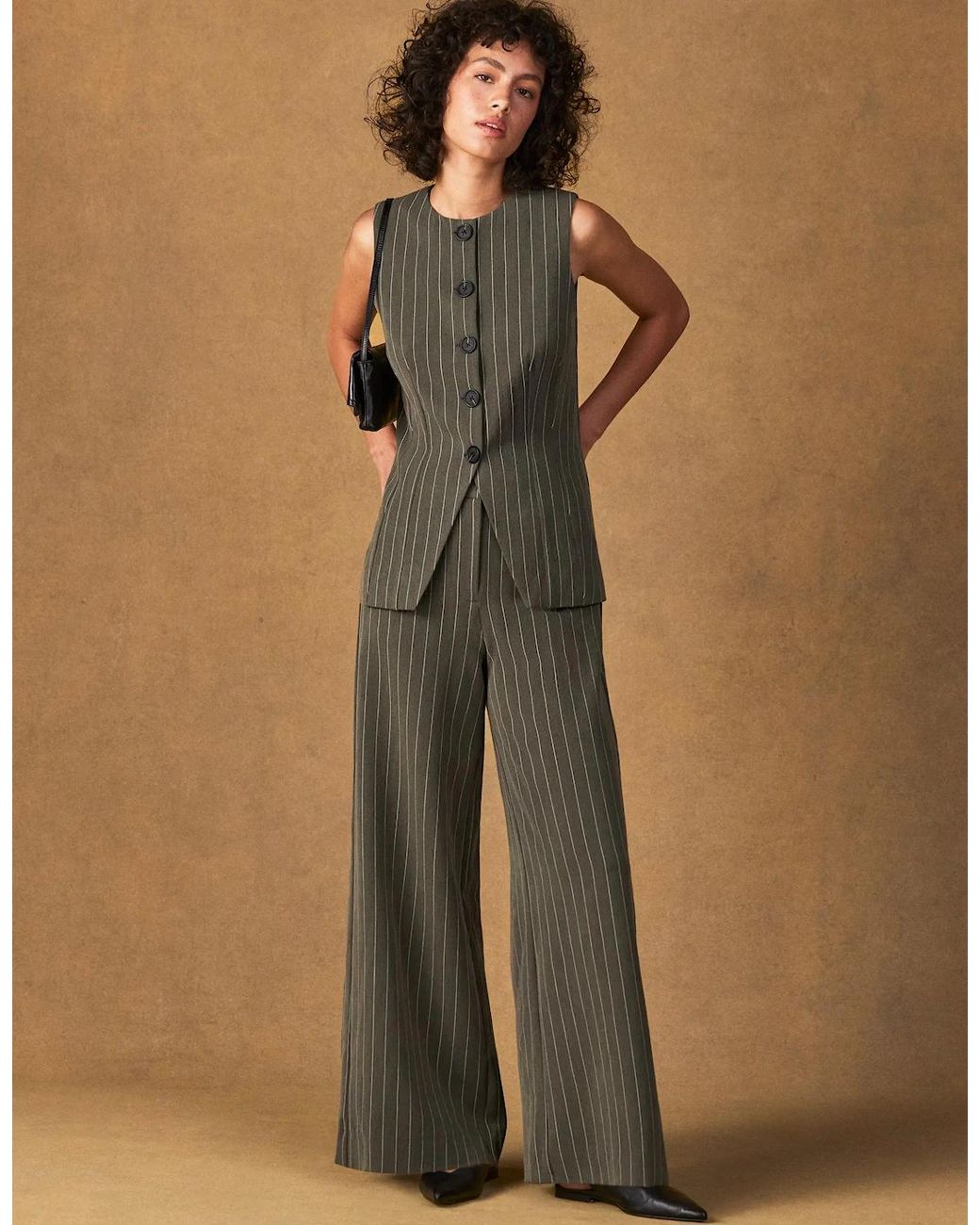 Ro&zo Green Pinstripe Tailored Trouser