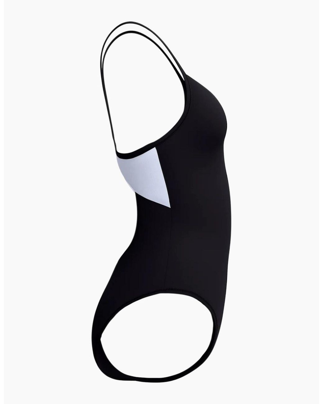 Speedo Black Ladies Solid Racerback One Piece Swimsuit