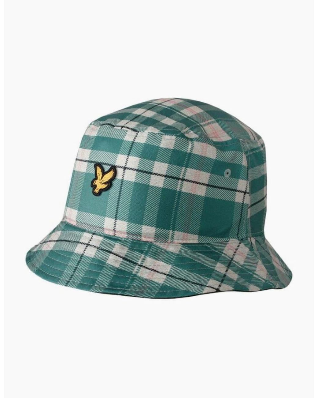 Lyle & Scott Green Lyle & Scott Tartan Bucket Hat Everglade for men