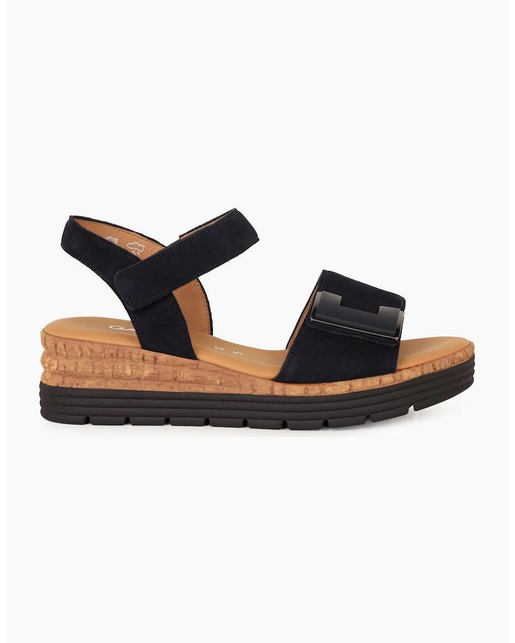 Gabor Blue Shout Wedge Heel Sandals