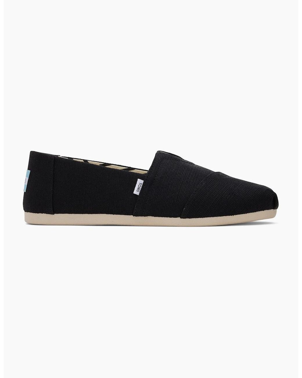 TOMS Black Alpargata Classic Cotton Espadrilles for men