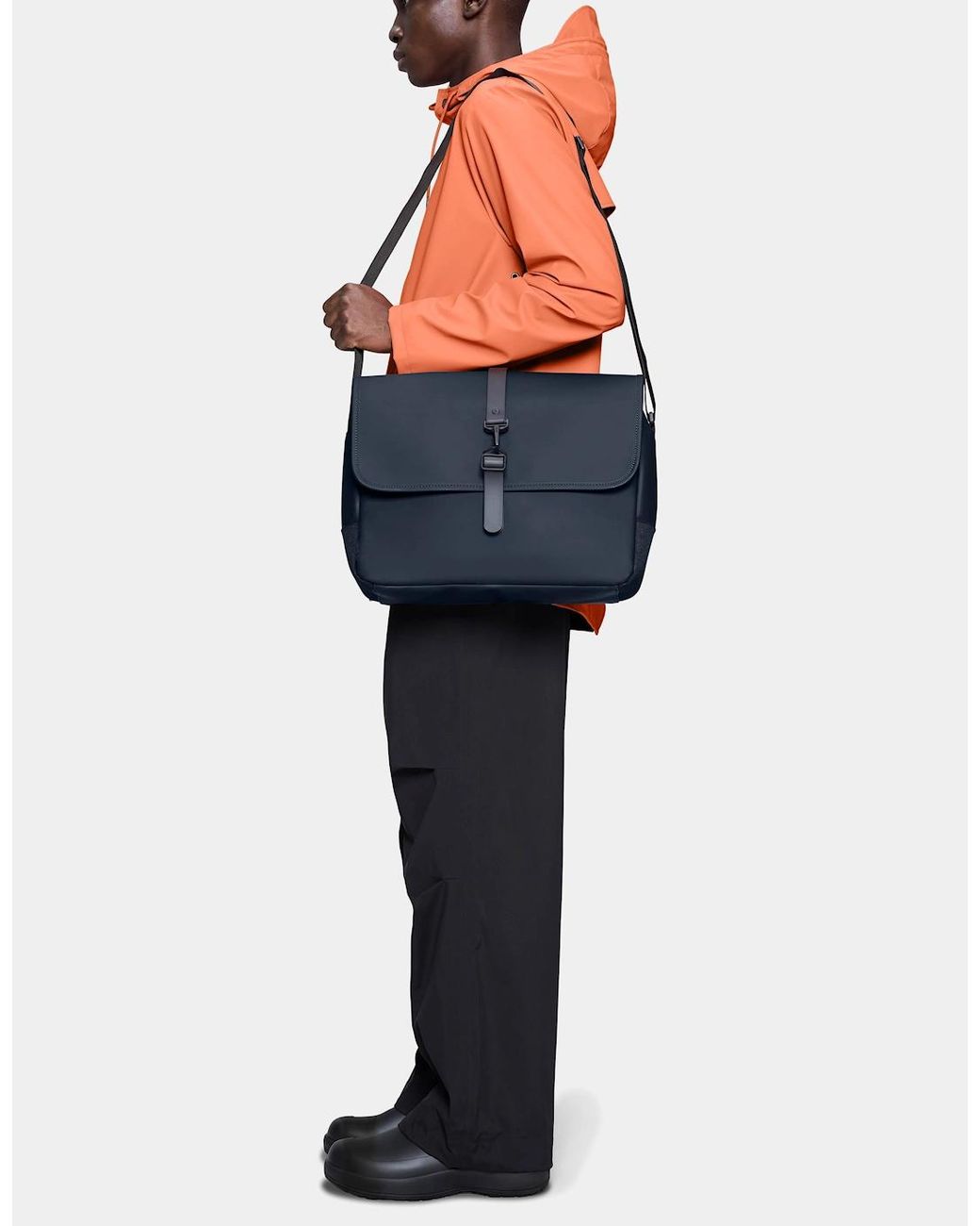 Rains Blue Messenger Bag