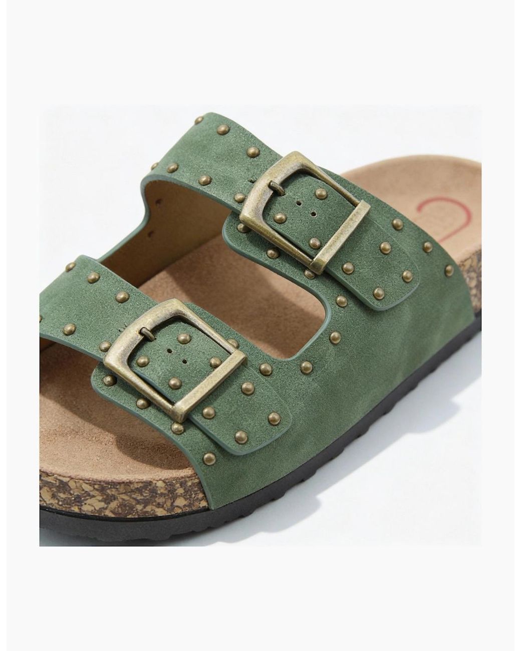 Heavenly Feet Green Polly Mules Sandals Forest