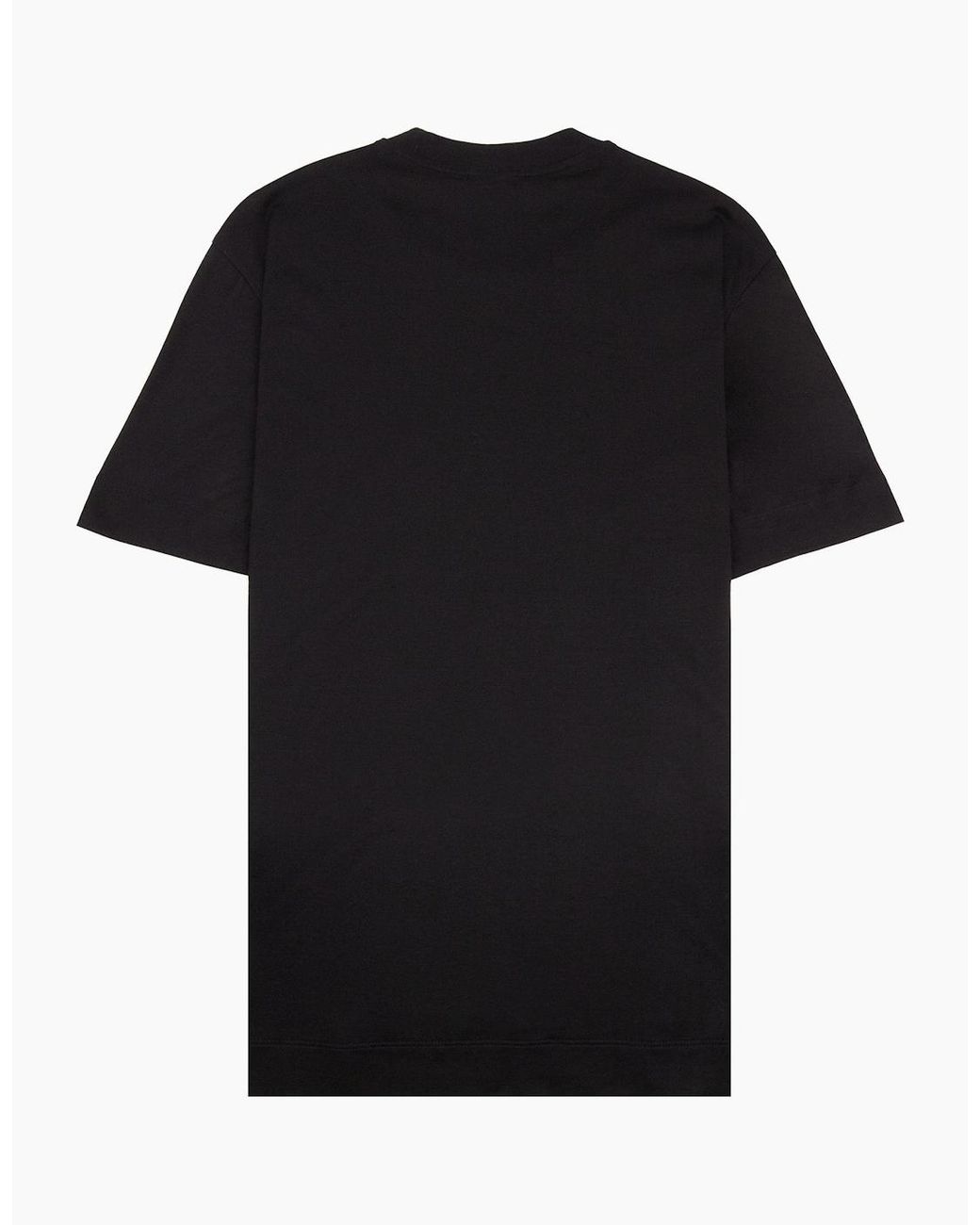 Emporio Armani Black Graphic Embroidered Logo T Shirt for men