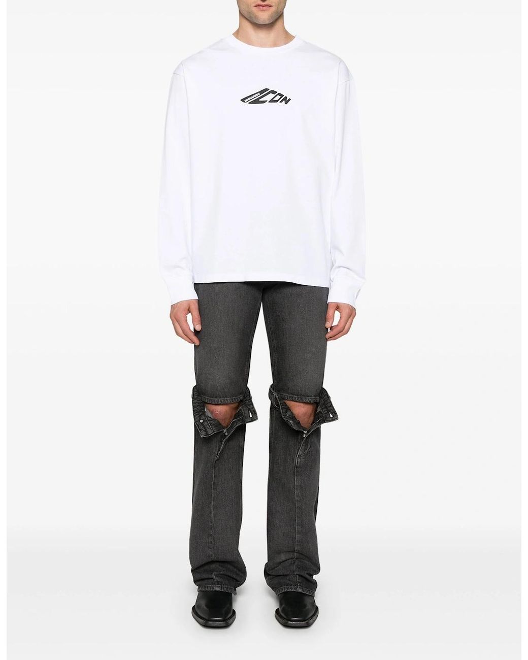 DSquared² White New Generation Icon Logo Sweatshirt for men