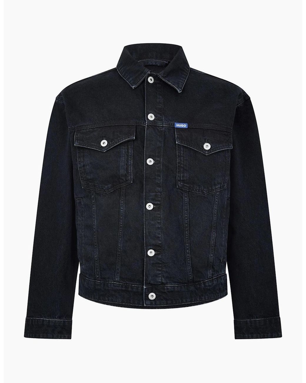Boss Blue Regular Fit Collared Neck Shirt Collar Long Sleeve Top for men