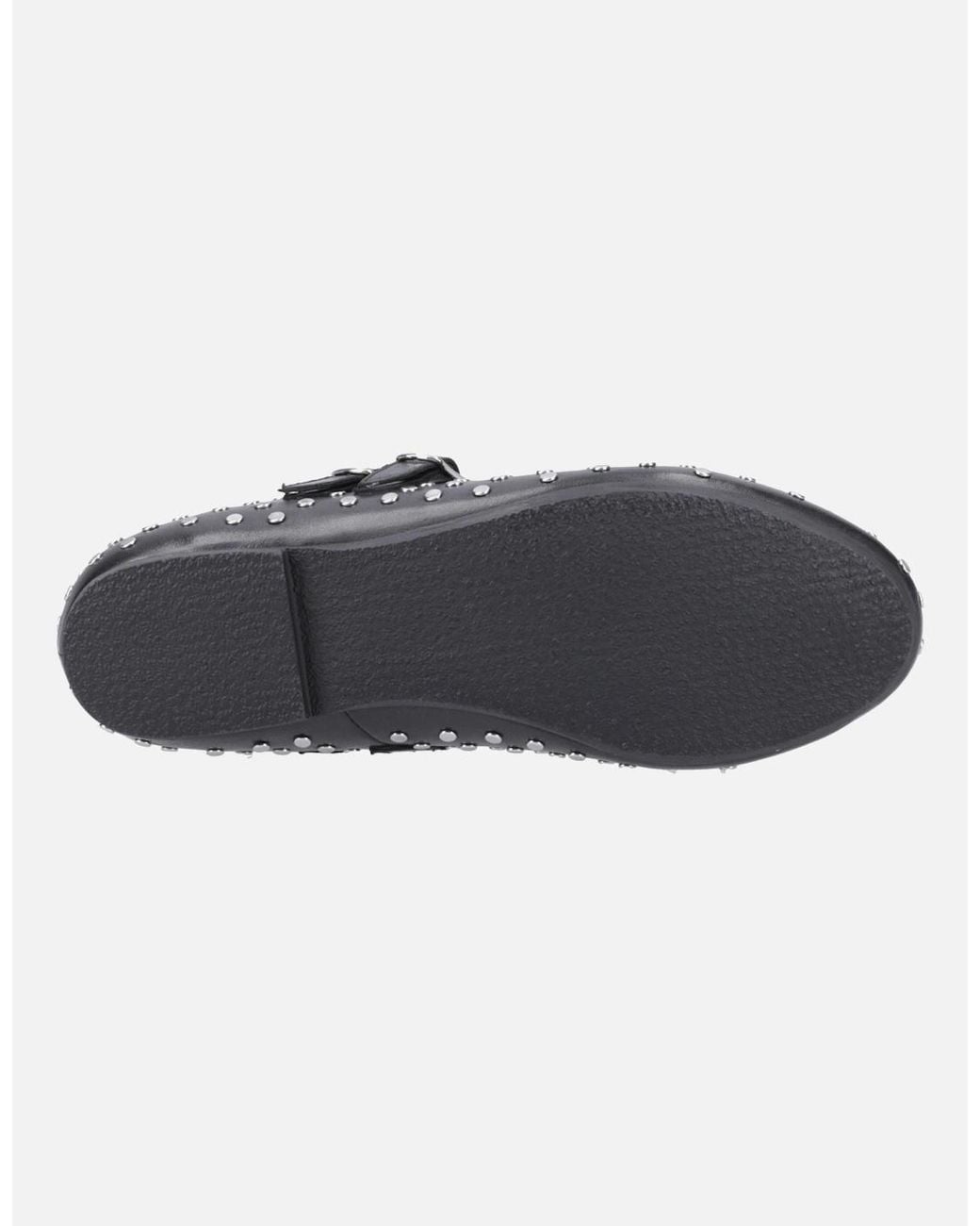 Hush Puppies Black Nixie Leather Flats