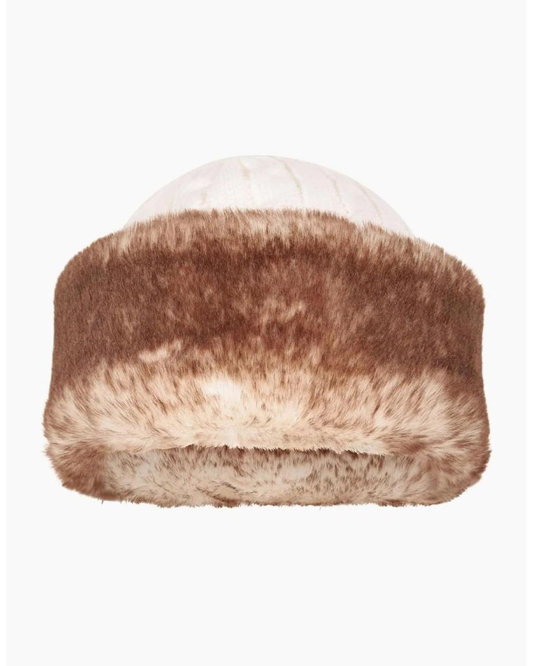 Mountain Warehouse White Ladies Faux Fur Winter Hat