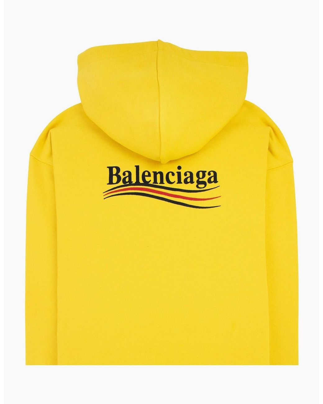 Balenciaga Yellow Political Campaign Embroidery Hoodie for men