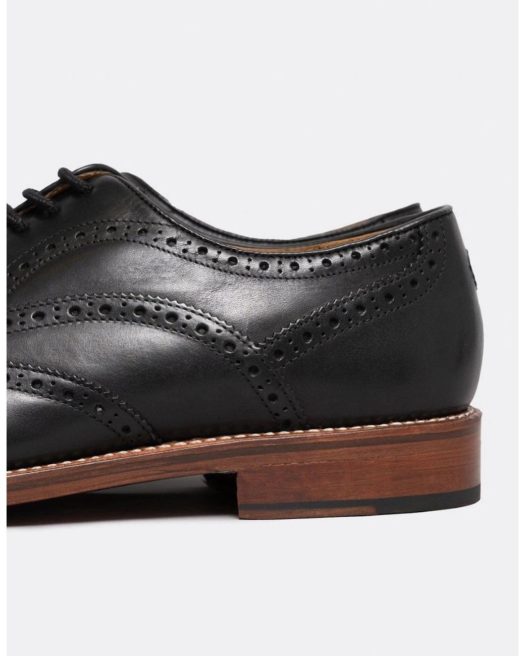 Oliver Sweeney Black Aldeburgh Leather Brogue for men